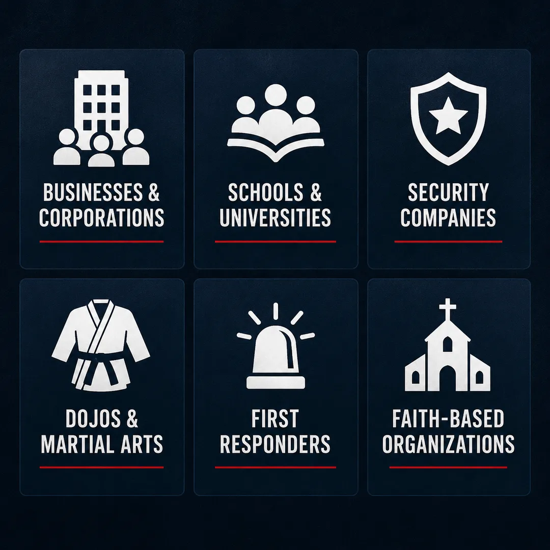 Workplaces, schools, churches, and community groups served through group training