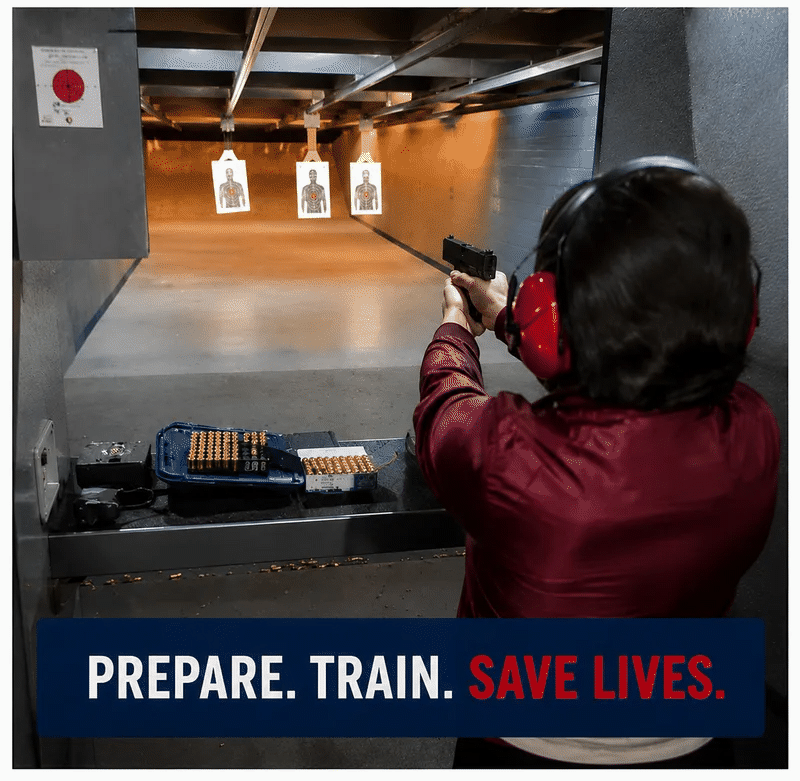 student shooting at range