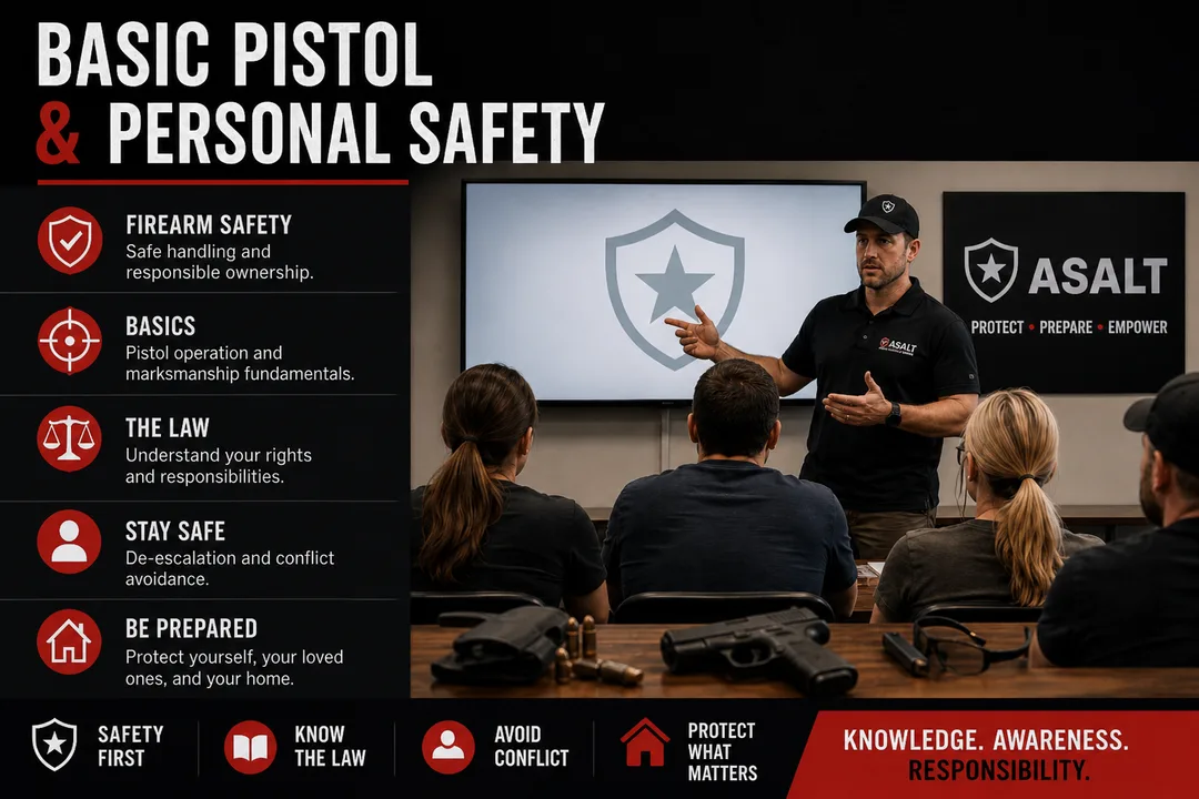 Basic pistol and personal-safety training for responsible firearm owners